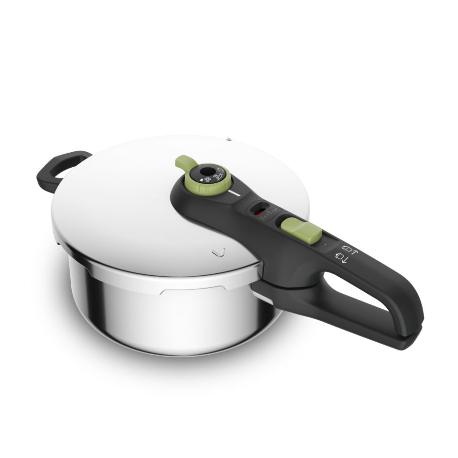 Olla a presión rápida Tefal P25804, SECURE TR, 4 litros, verde